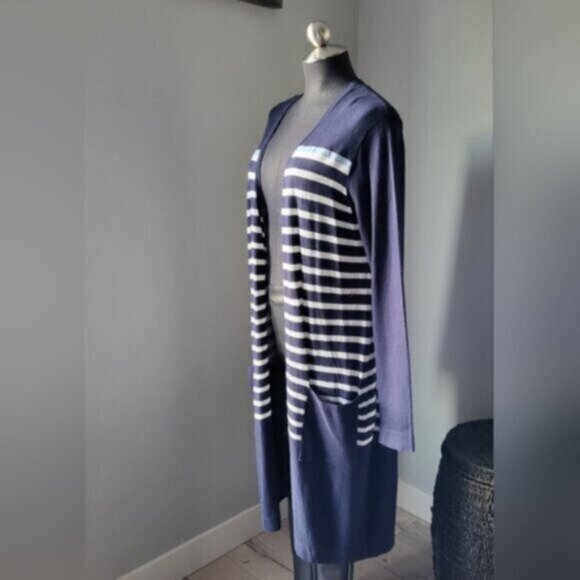 Yest Long Open Cardigan Sweater Sz 12 - Picture 6 of 14